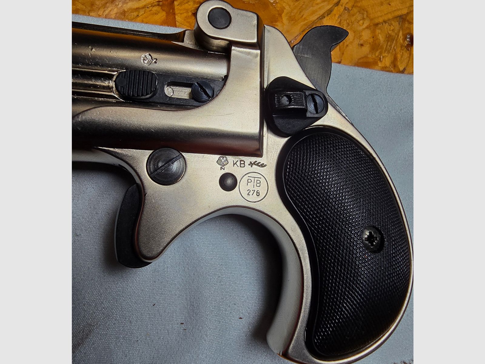 Derringer Noris Twi-Nine, ptb 276, vernickelt, 9mm r. knall
