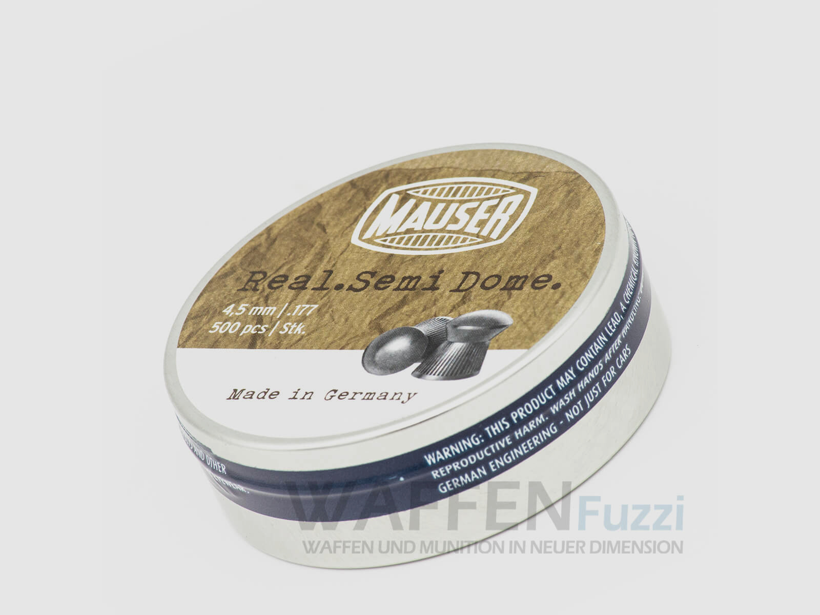 Mauser Réel Semi Dôme Diabolo 4,5mm 500 pcs.