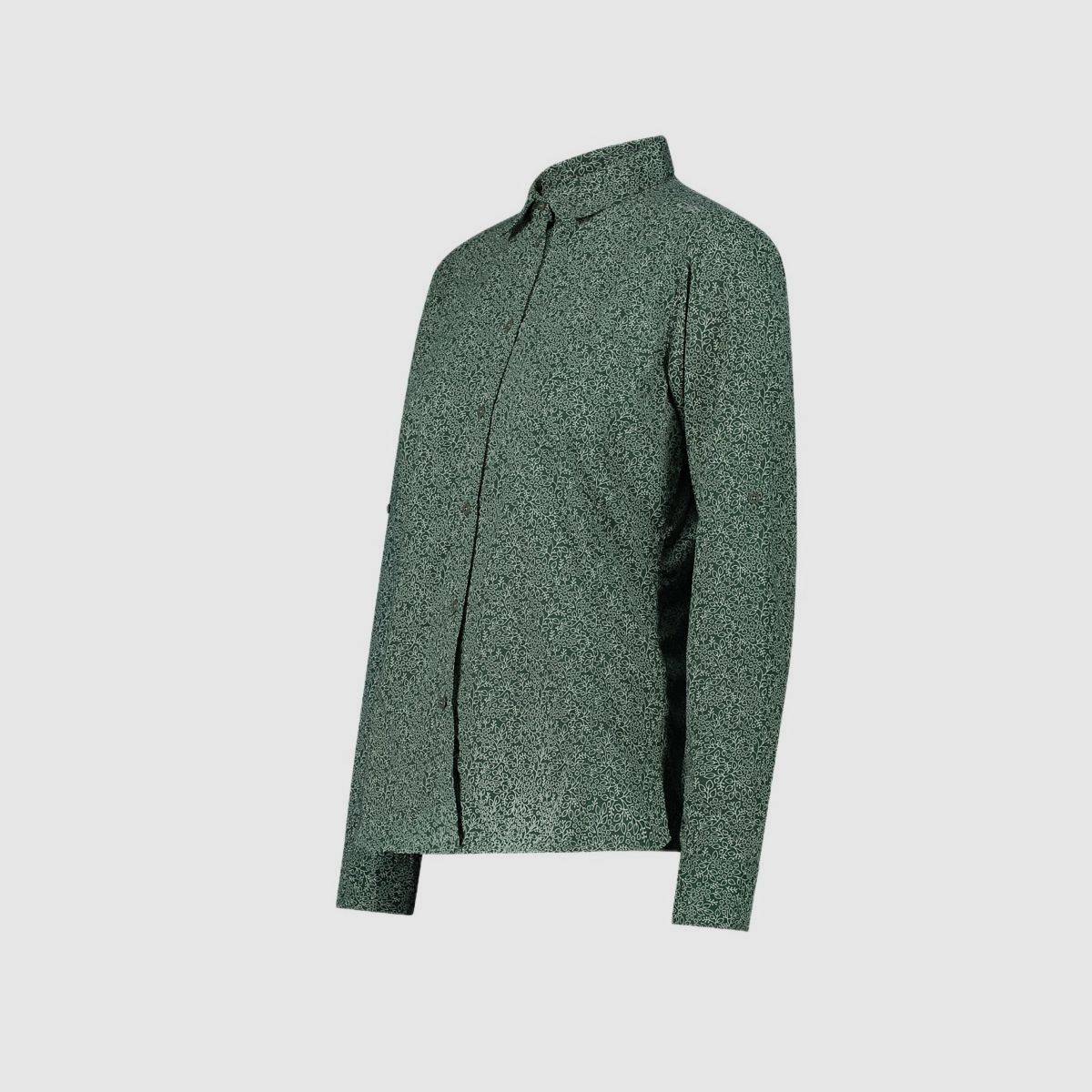 CMP Damen-Langarm-shirt mit floralem Muster Grün