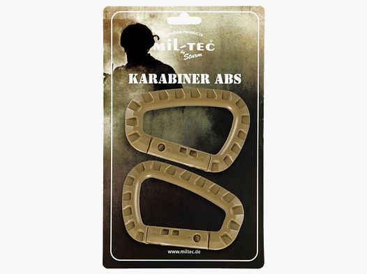 Taktischer Karabiner ABS Kunststoff 2er Set Coyote