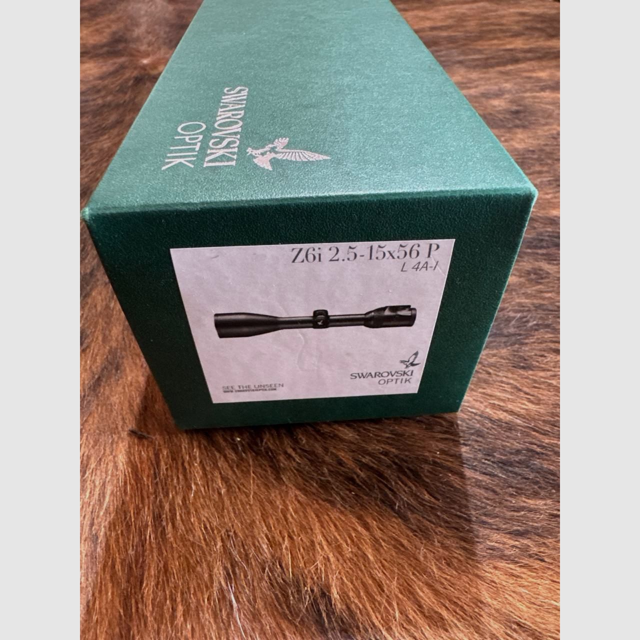 Swarovski Z6i 2.5-15x56P HD Zielfernrohr, Absehen 4a mit Rotpunkt / Leuchtpunkt mit Dendler-Montage oder ohne Dendler-Montage