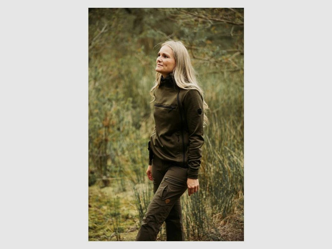 Northern Hunting Damen Fleecehoody Saga Grün