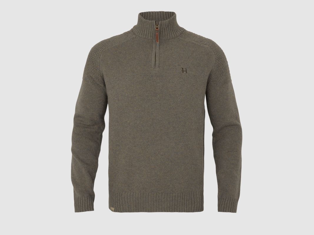 Härkila Vincent Suéter Merino con Media Cremallera Marrón