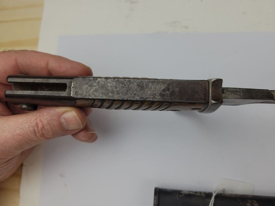 Sehr schöne Bajonett 98/05 2. Typ – Rückensäge – Herstellung C.G HAENEL Sühl – Preußisch von 1916 – TBE, Bild 5 von 14