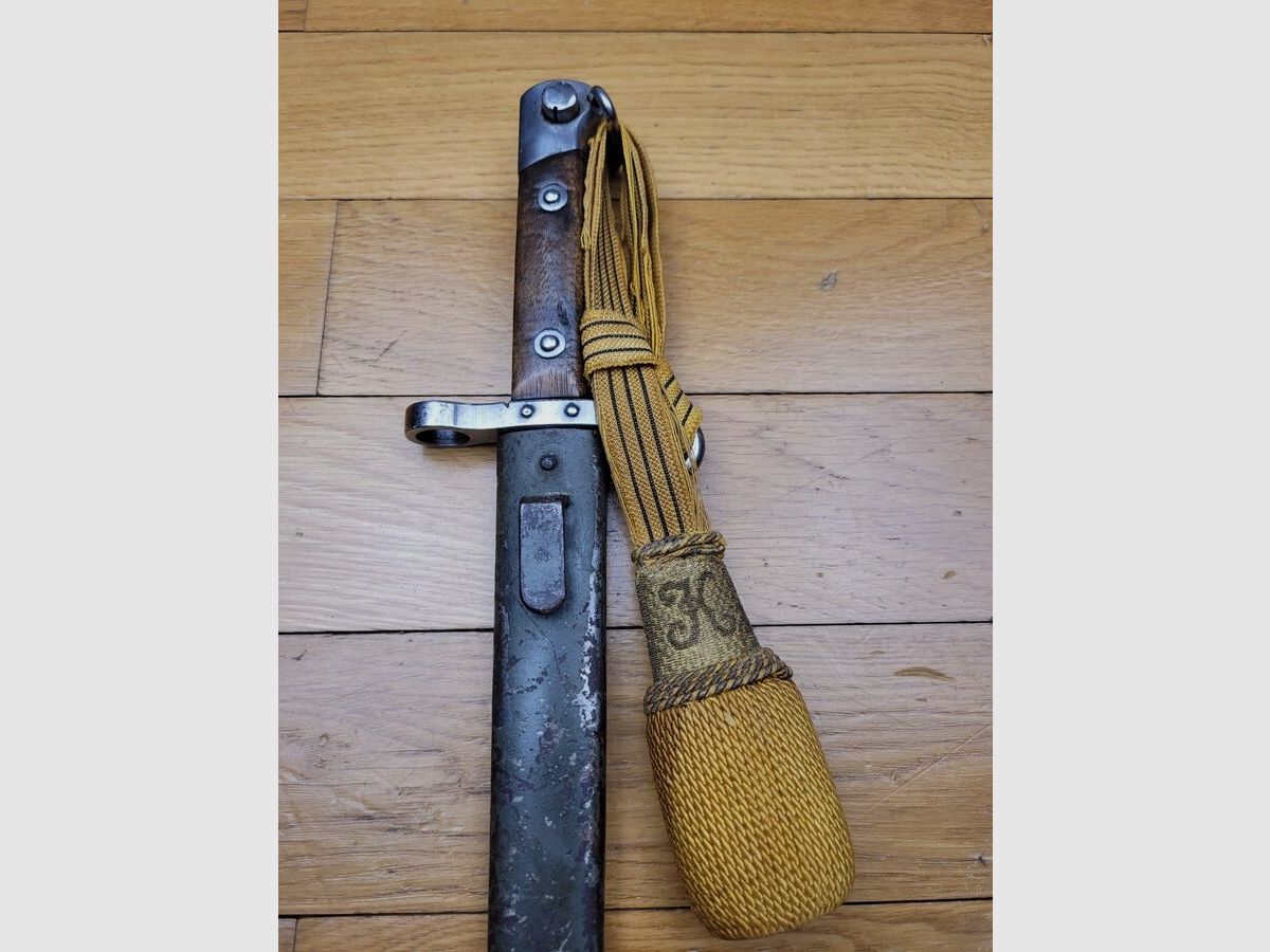Schöne Bajonett eines österreichischen Unteroffiziers Mod 1895 – OEWG – Seltene Karl 1. (1916-1918) – 1. WK – TBE, Bild 1 von 17