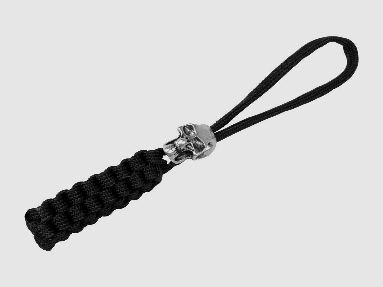schwarzer Lanyard mit Totenkopf
