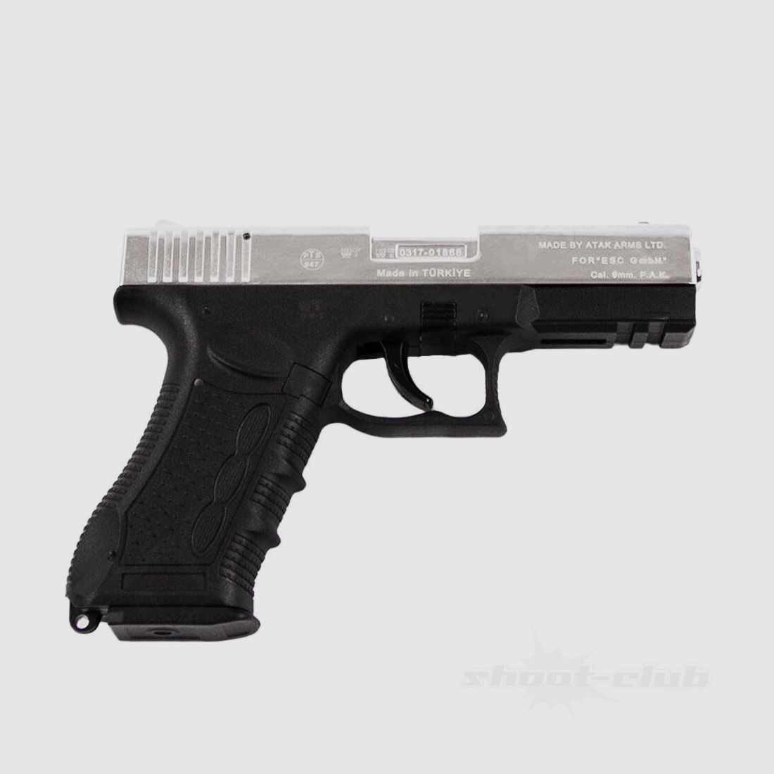 Zoraki 917 Chrome - Special Edition Blank Firing Pistol 9 mm