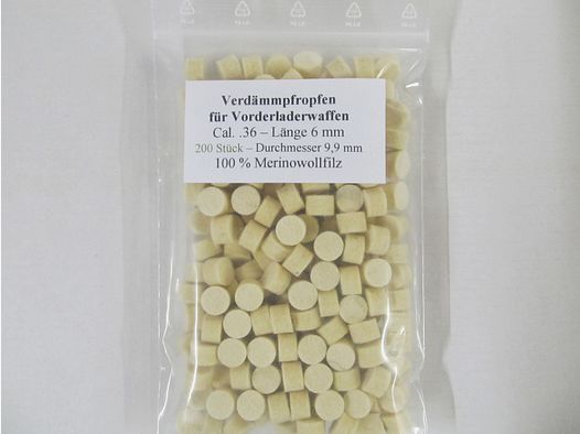 Dämmfilze trocken .36 Stärke 6mm