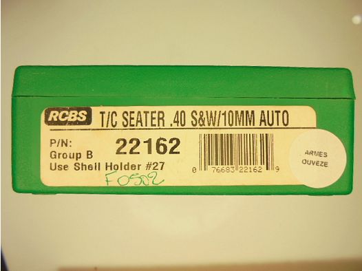SERTISSEUR CONIQUE RCBS CALIBRE 40 S&W/10MM AUTO