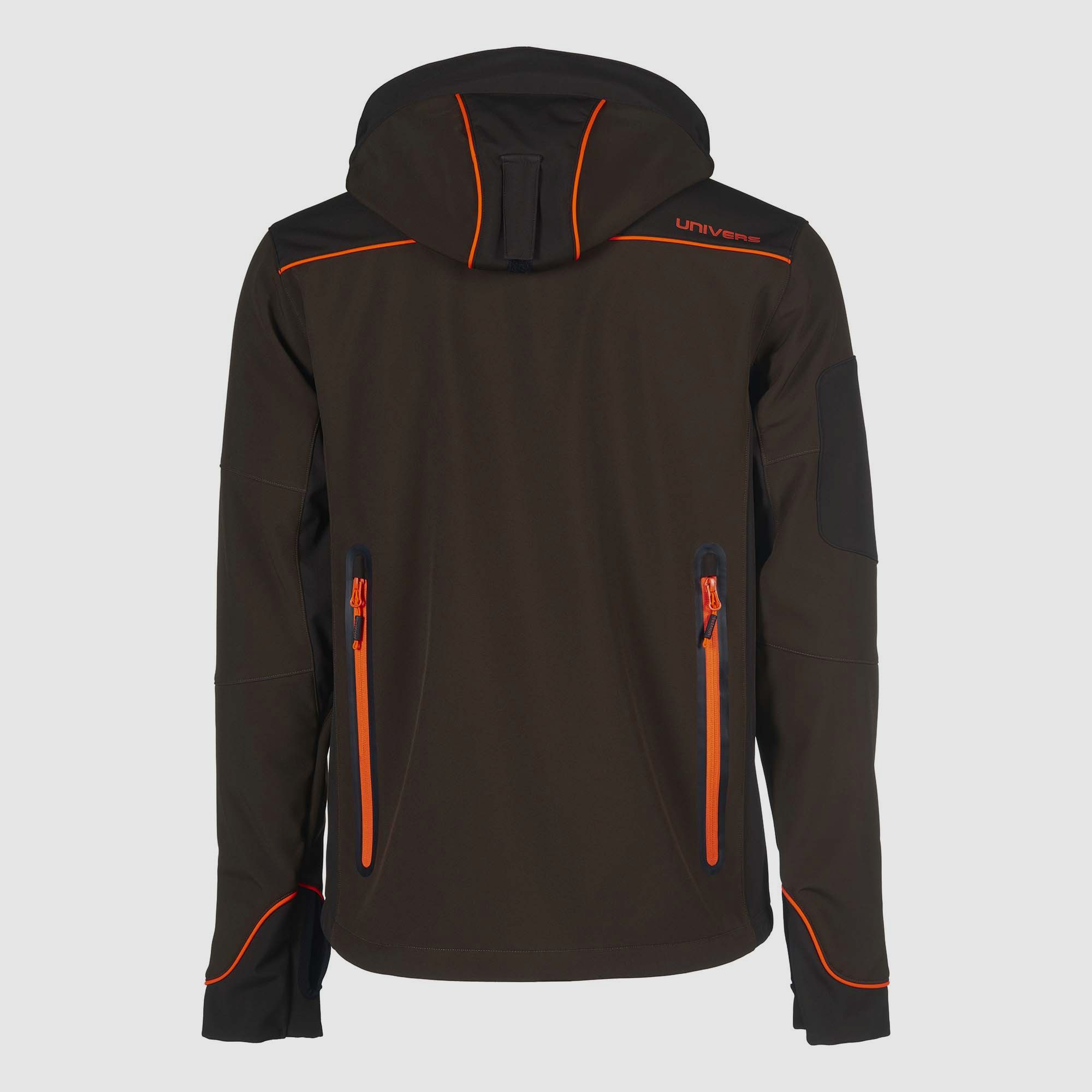 UNIVERS SOFTSHELL-JACKE GRAN SASSO U-TEX GRÜN/ORANGE, Bild 4 von 6