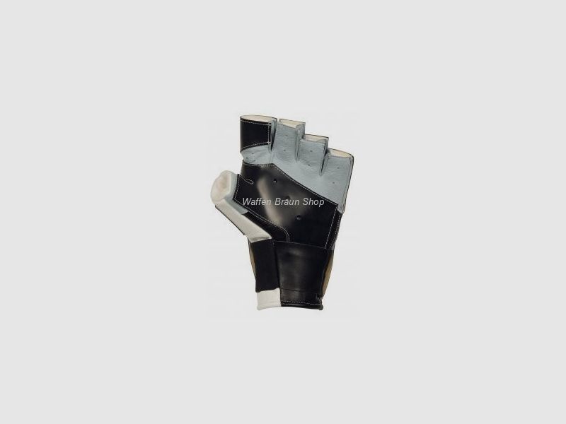 ahg- Match Offener 5-Finger-Handschuh Gr.M schwarzer Antirutschbelag.• Stretchband am Handgelenk.