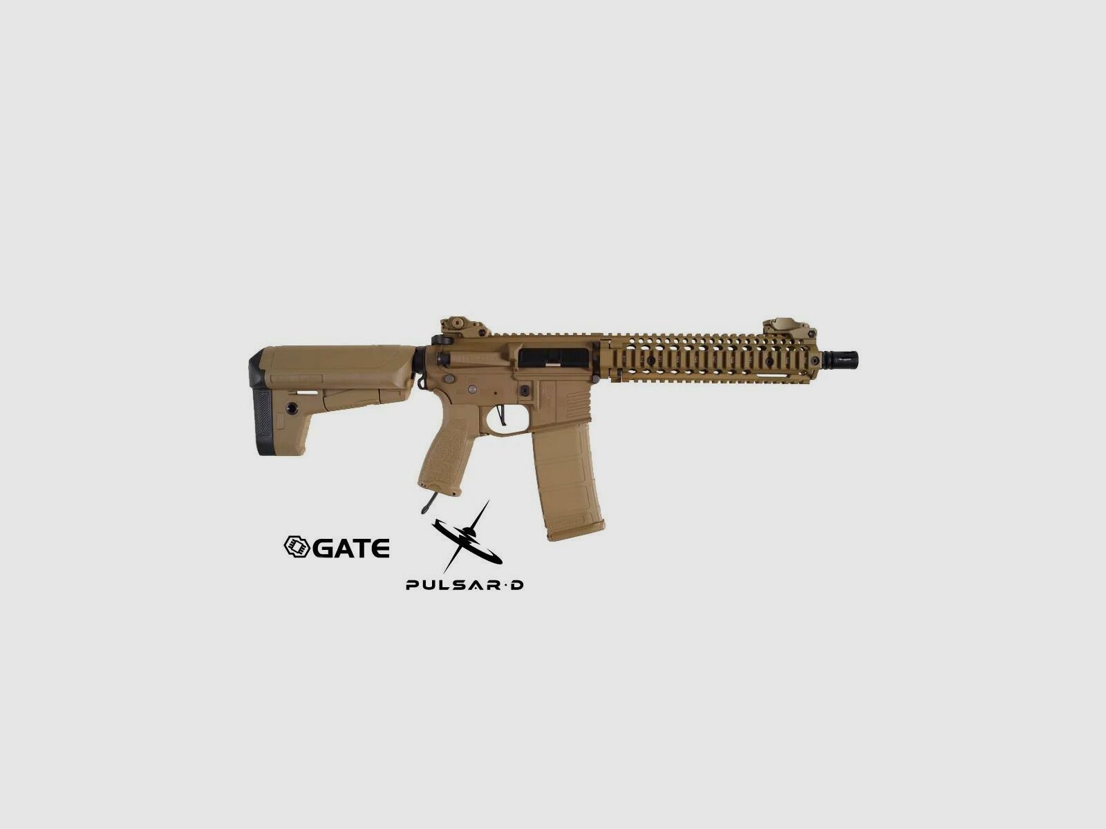 AR15 MK18 ALPHA Vollmetall TAN HPA Airsoft Gewehr Frei ab 18 Jahren | Delta Armory