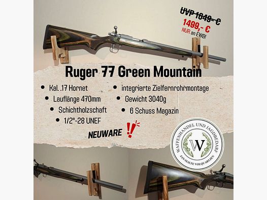 Ruger 77 Green Mountain 17Hornet