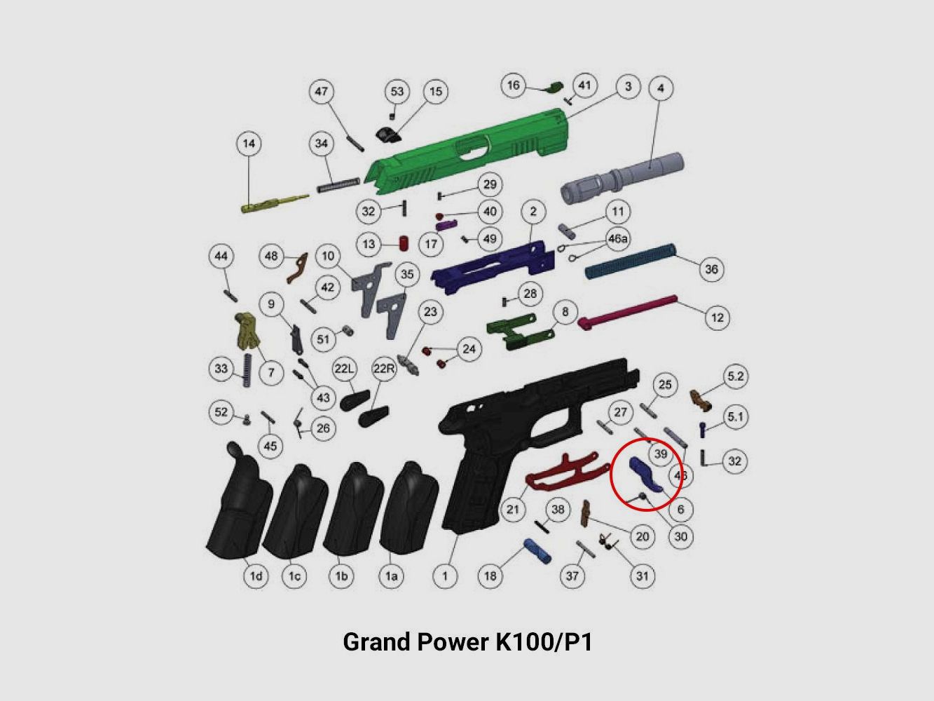 Grand Power Abzug für K100, Bild 3 von 3