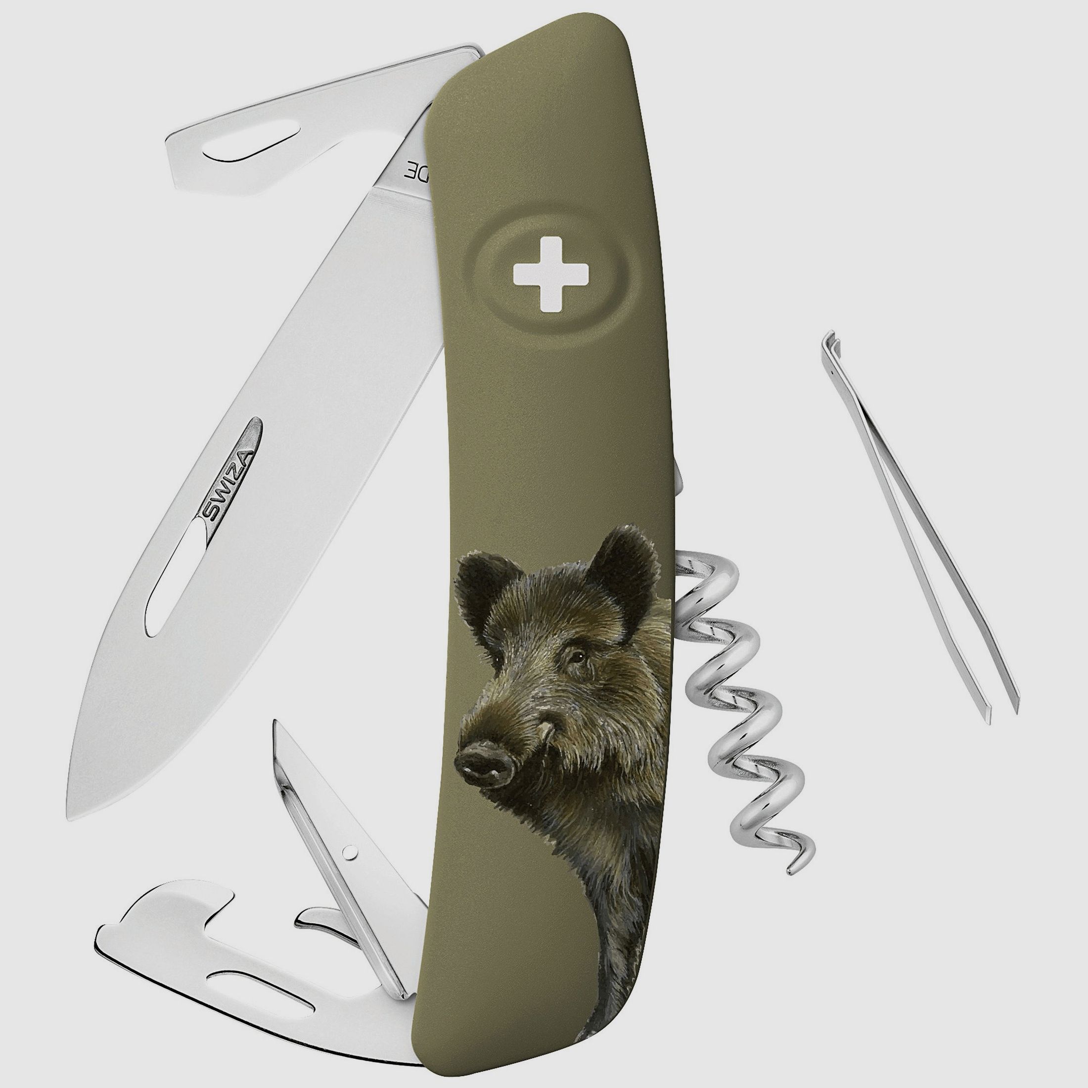 Swiza Taschenmesser D05 mit Jagdmotiv