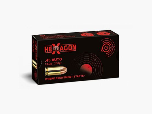 GECO 45 ACP 200 GRS / 12,9 G HEXAGON 50 STK