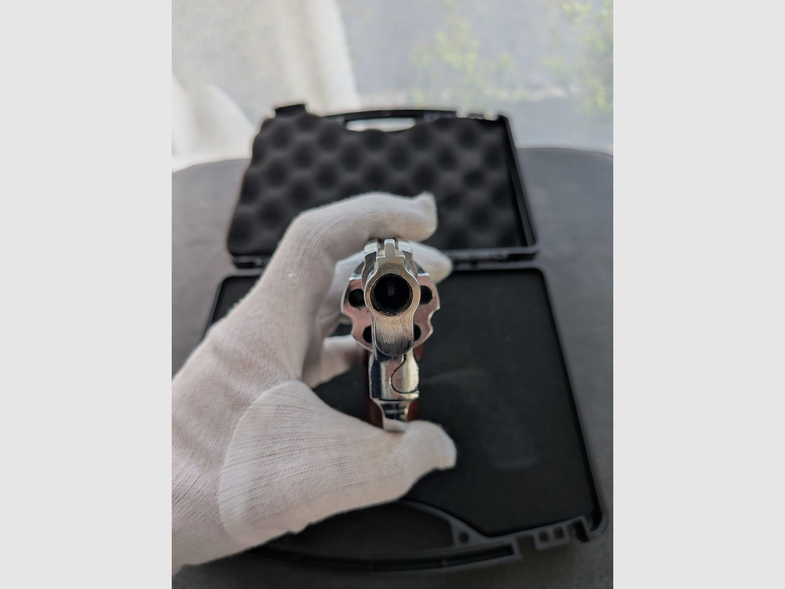 ME 38 Pocket Revolver – verchromt - PTB 631 - 9mm Knall - Holzgriff - SSW