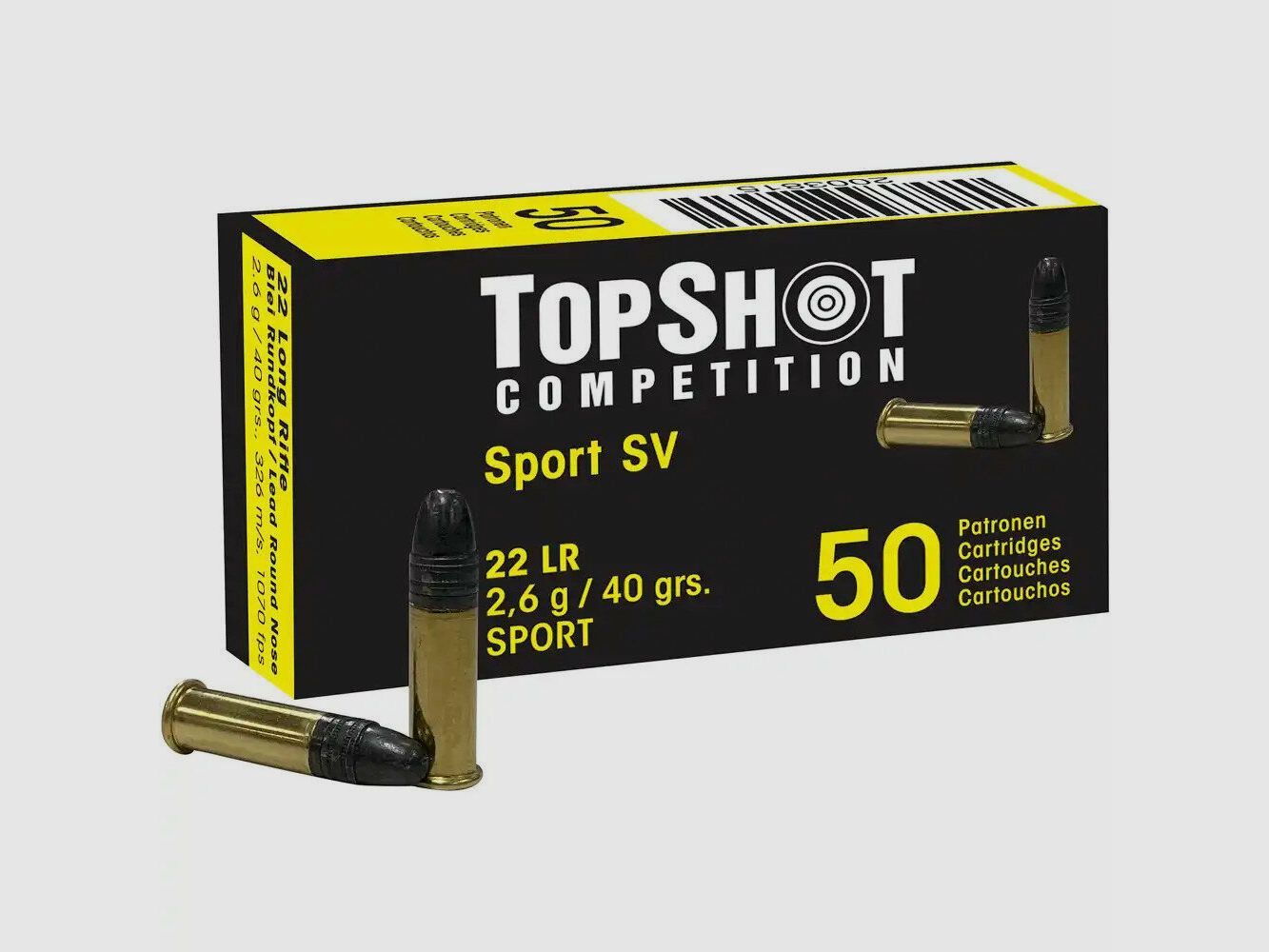 Topshot .22 lr Black Edition SV 40grs / 2.6g