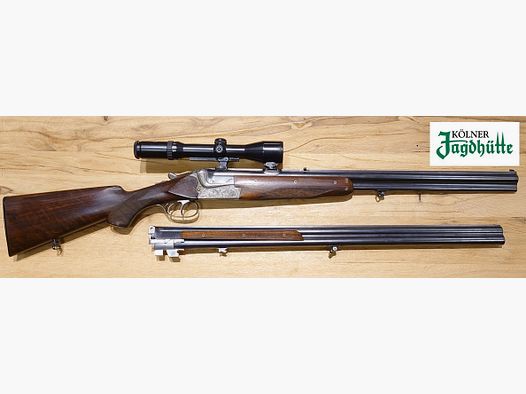 Bockbüchsflinte Merkel Mod. 211/251 Kal. 7x65R 12/70 WL12/70 Schmidt und Bender