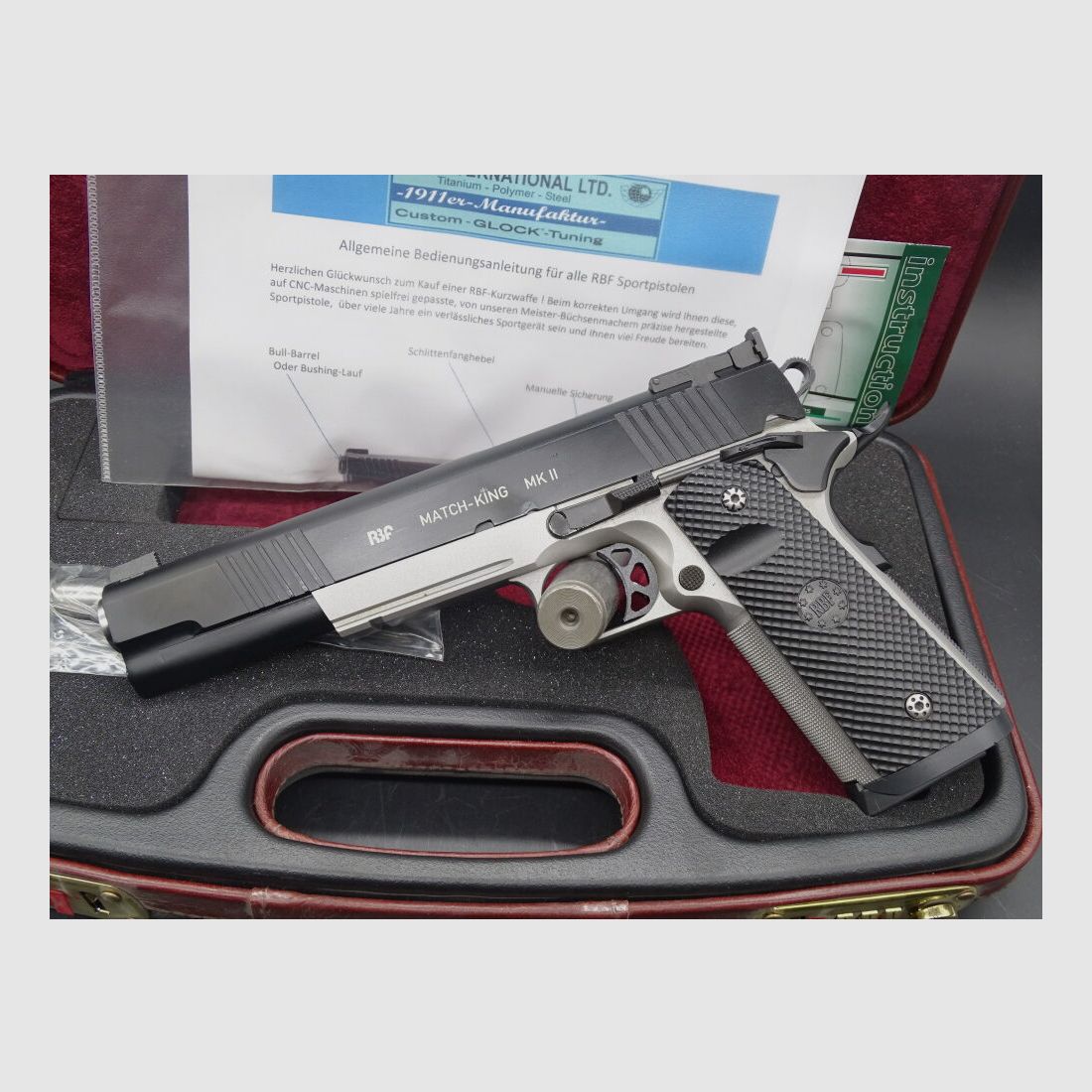 RBF 1911 Match King MK II Series Handmade in Germany 6" Kaliber .45 Auto 1911 Match King MK II Premium Series LP 3240 Euro