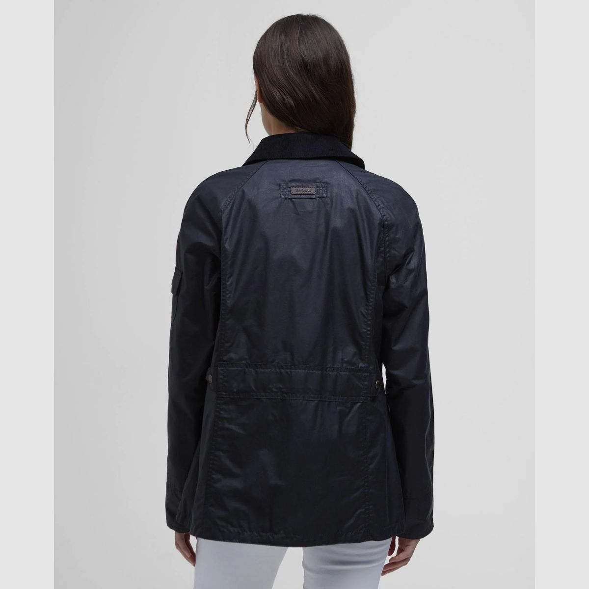 Chaqueta de cera BARBOUR Arlo Utility Royal Navy/Tartán Antiguo