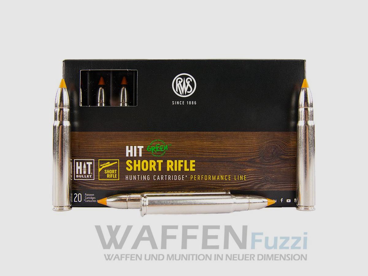 RWS 9,3x62 HIT Rifle Corto 250grs Deformación 20 Disparos