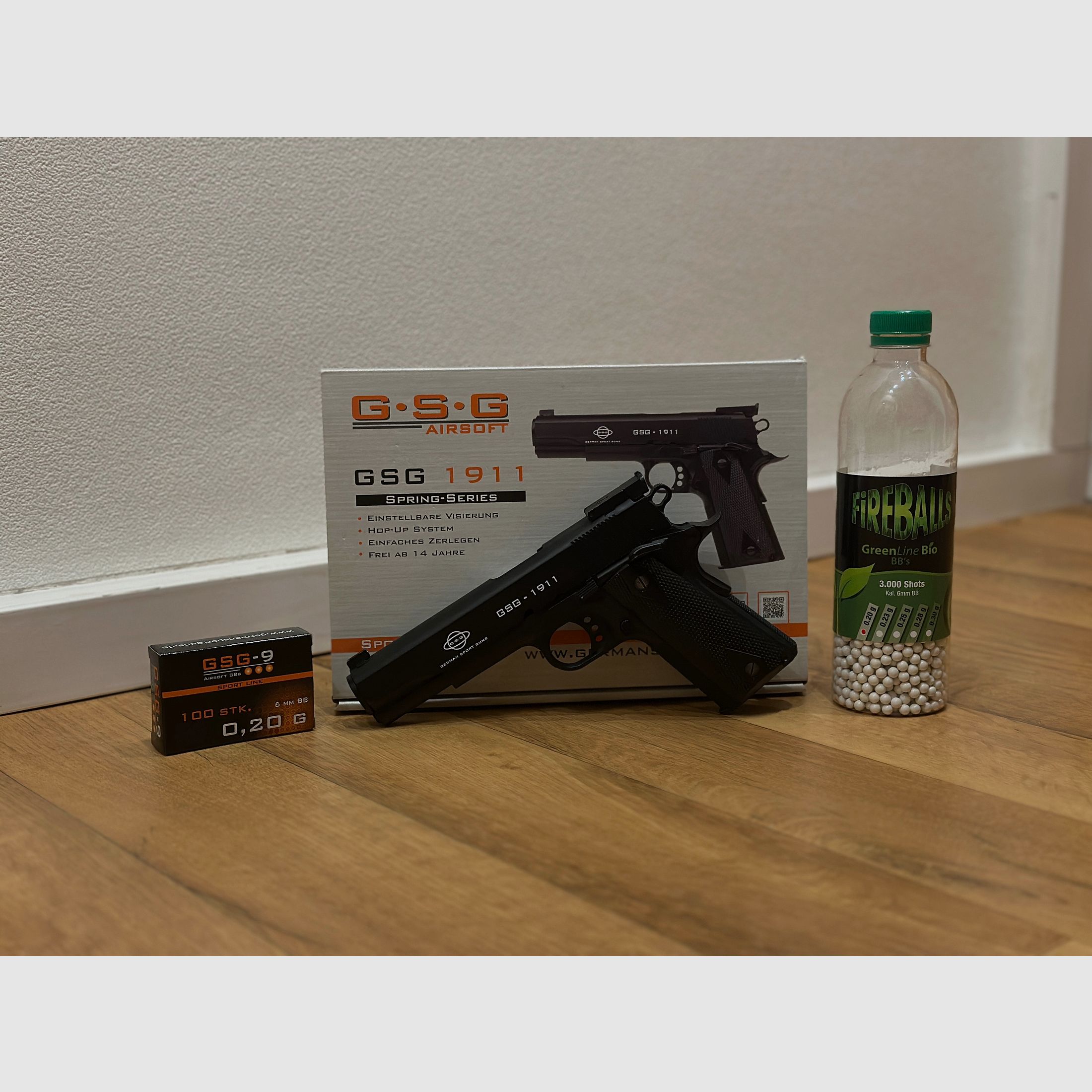 Softair pistol Airsoft GSG Colt 1911 Sportline incl BB's