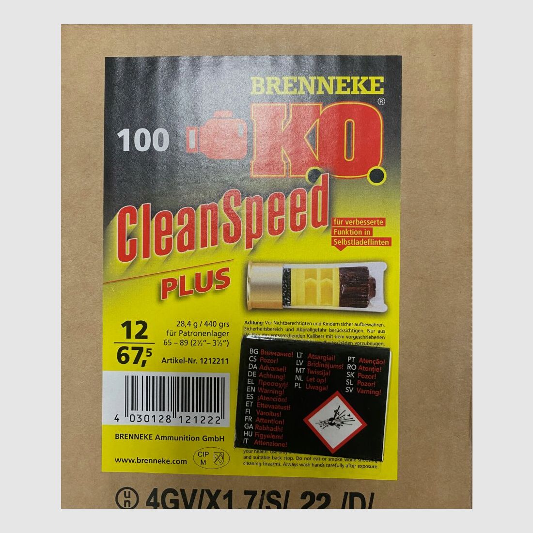 Brenneke bala de escopeta K.O. CleanSpeed Plus para escopetas semiautomáticas 28,4g