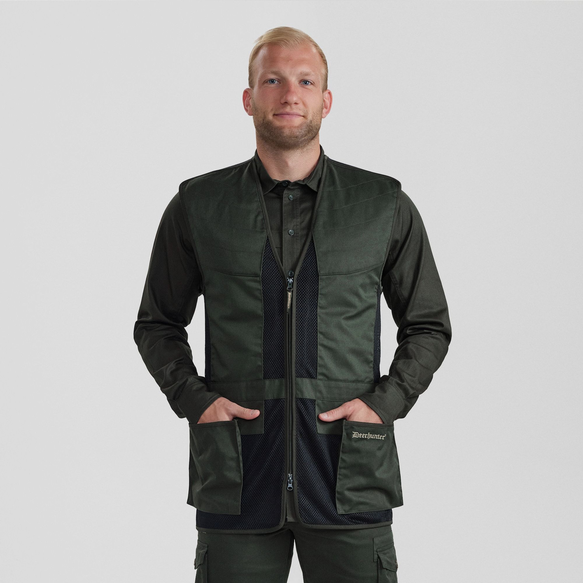 Deerhunter Atlas Gilet da Tiro con Rete Unisex Timber