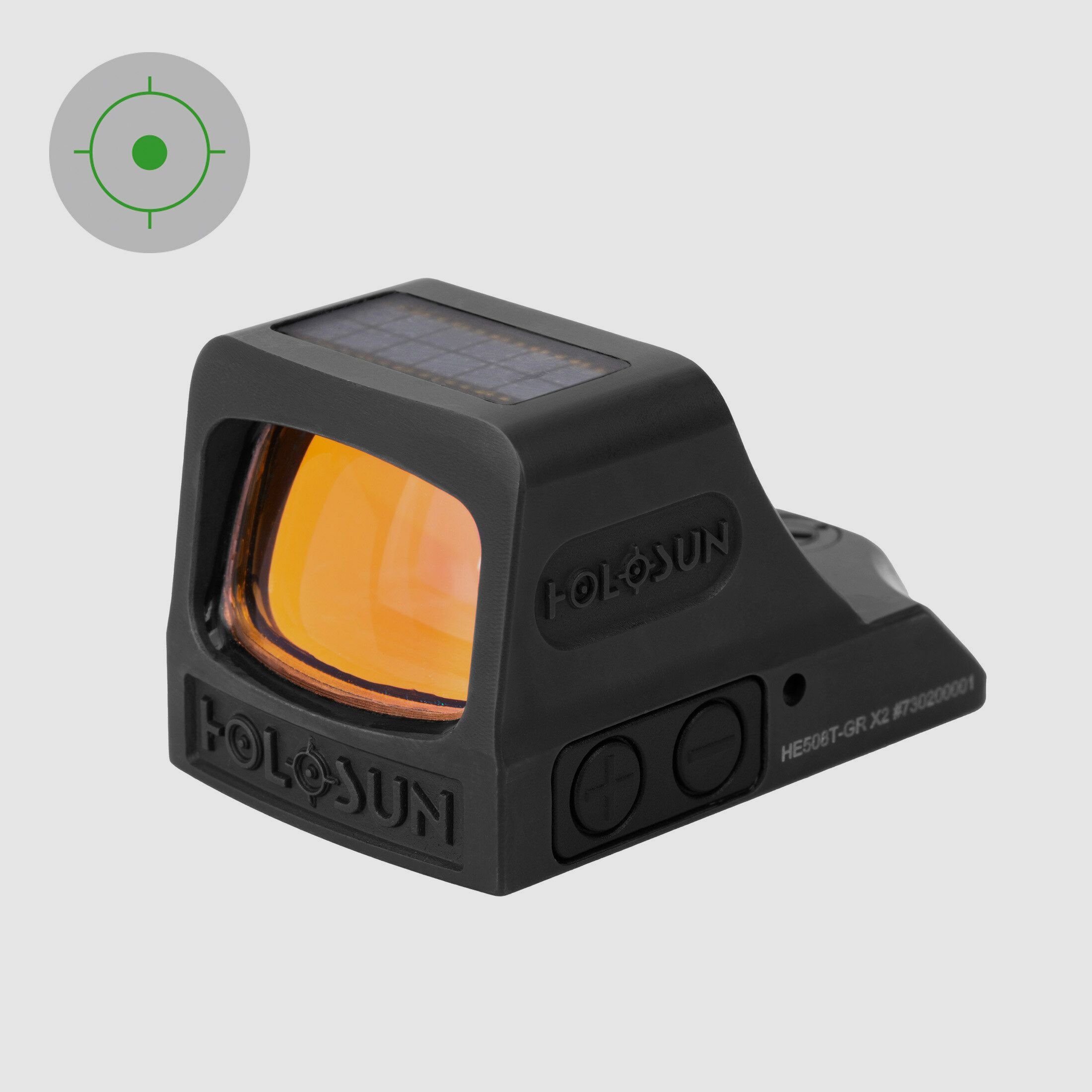 Holosun HE508T-X2-GR – celownik kolimatorowy 508T. Wielosiatka. Zielony kolor, zdjęcie 3 z 6