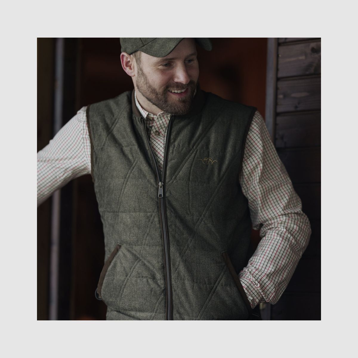 BLASER Uomo Vintage Gilet Victor Olive Melange - Nero