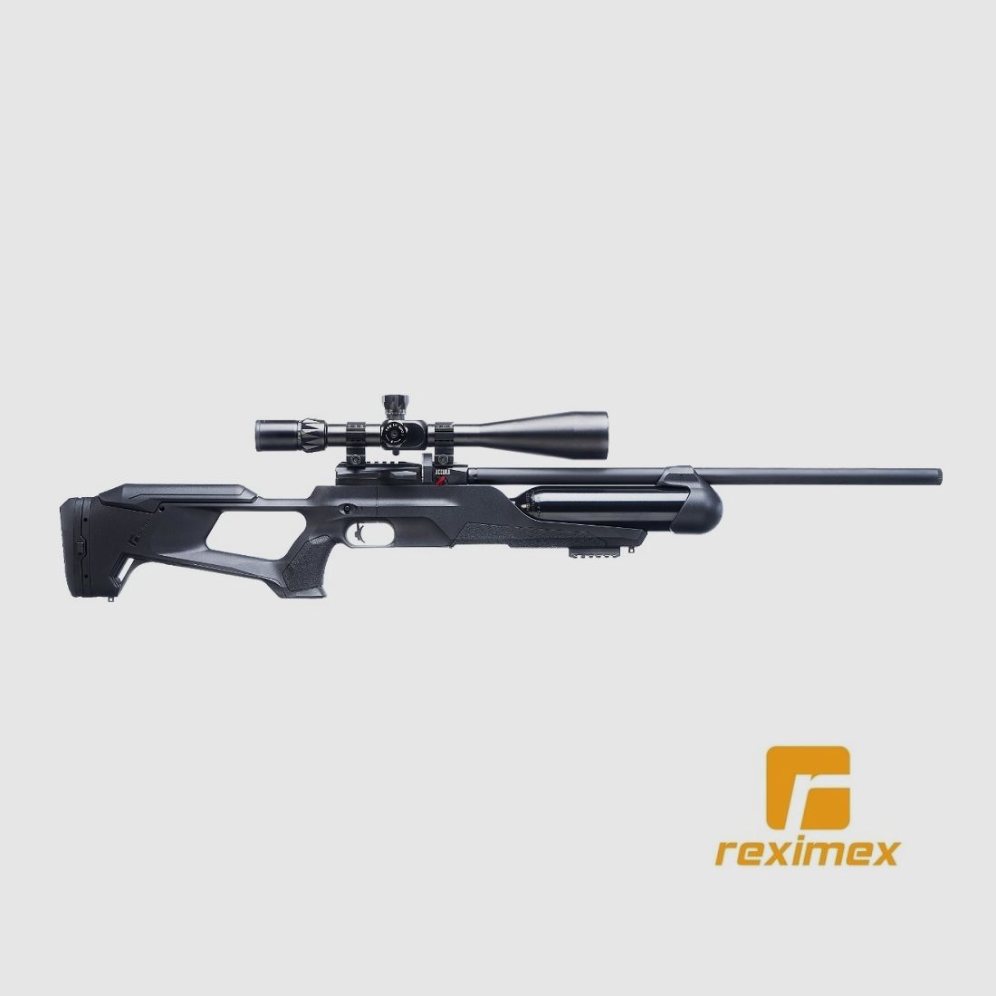 PCP-Gewehr Reximex Accura Kaliber 4,50 mm. Kunststoff Schwarz. 24 Joule.