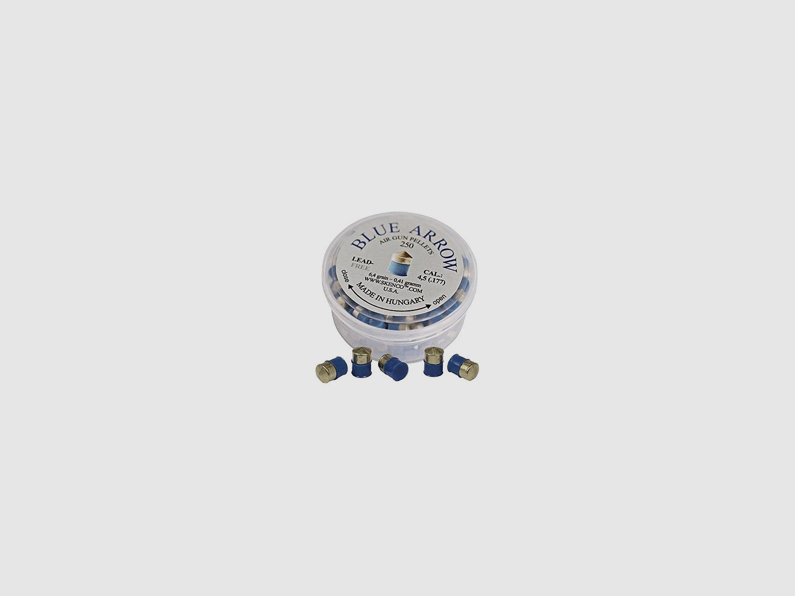 Geschosse Kal. 4,5 Skenco Typ 2 Blaue Pfeil 0,40 g 250 Stk