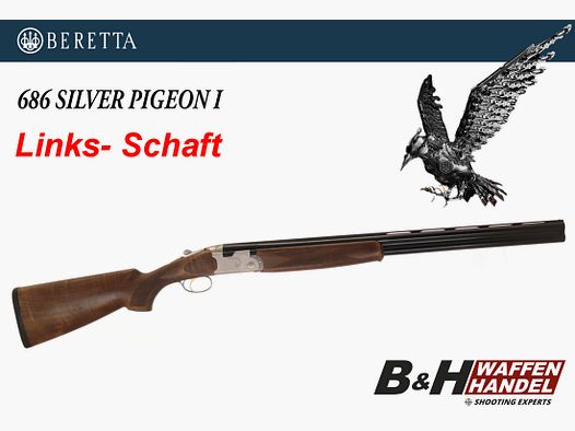 New: Left-hand over-and-under shotgun Beretta 686 Silver Pigeon 1 hunting LL 71cm over-and-under double-barrel shotgun BDF with steel shot proof left-handed stock