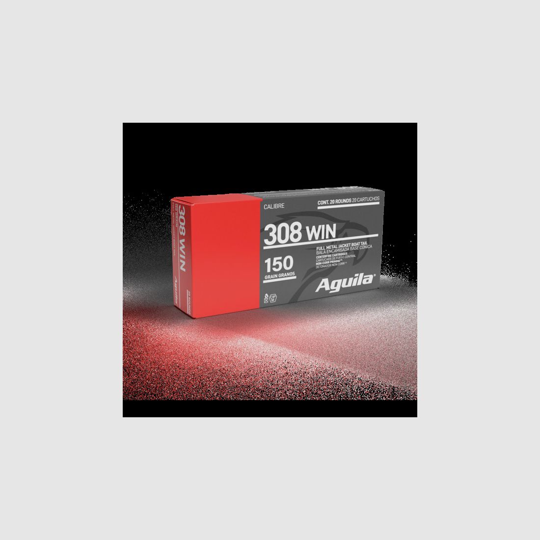 AGUILA RIFLE CARTRIDGES .308WIN - FMJ-BT 150GRS. - 20 CARTRIDGES