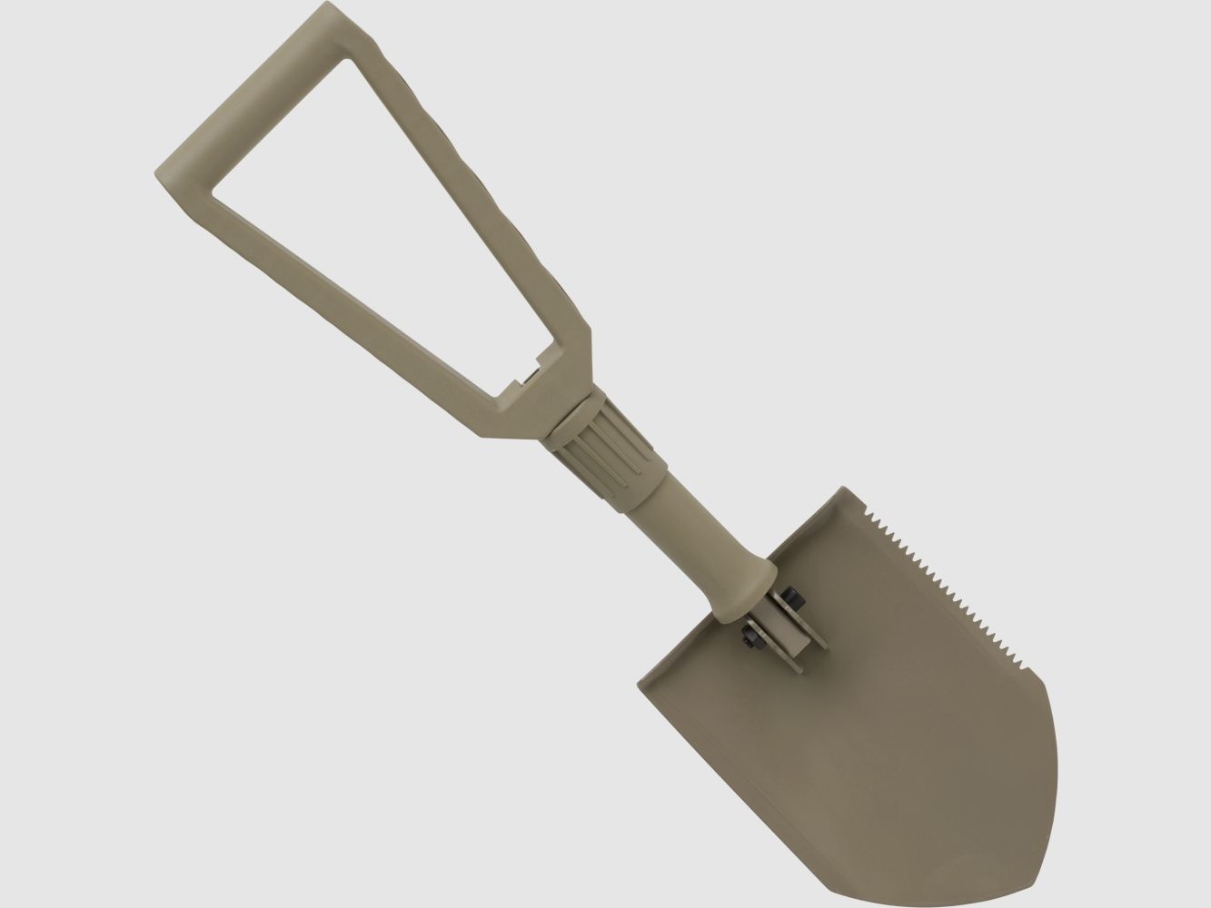 Klappspaten sandfarben Spaten mit Etui