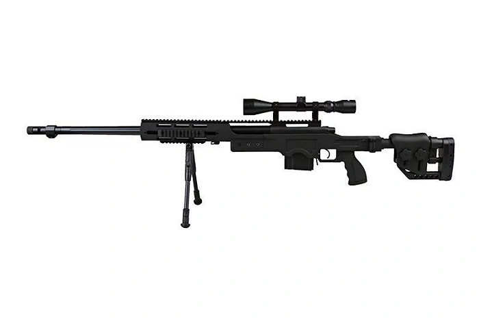 Karabin ASG snajperski WELL MB4411D UPV - z lunetą i dwójnogiem, zdjęcie 5 z 22