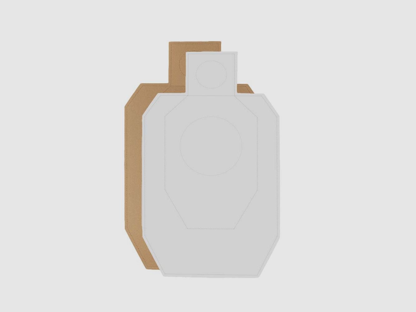IDPA Cardboard Targets TAN/WHITE – 100 pcs./pack, image 2 of 3