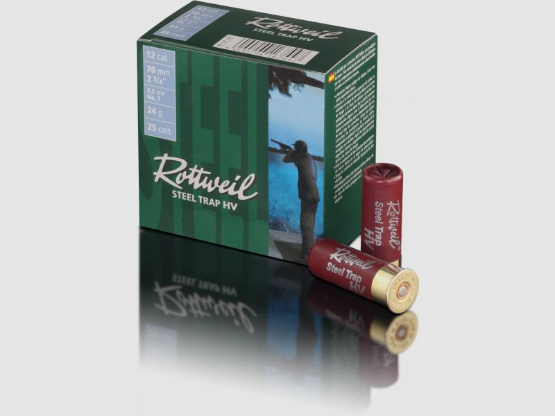 ROTTWEIL STEEL TRAP 24 HV - 12/70 - 24G - 2.5MM - 25 CARTRIDGES