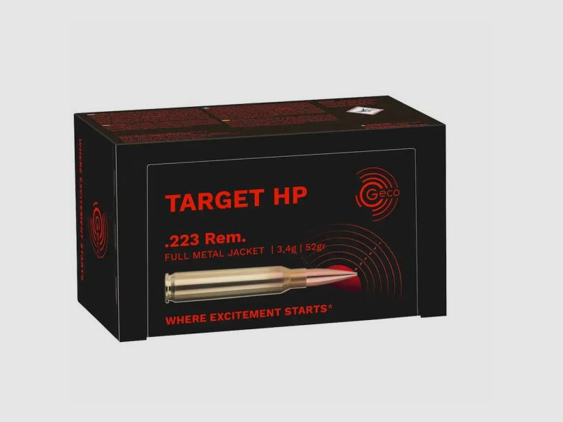 GECO Kugelpatronen .223Rem Target HP 50 Stk  3,4g/52grs