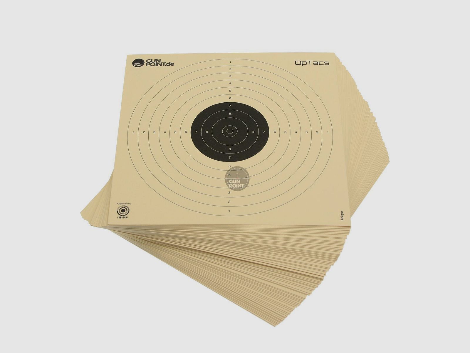 Luftpistolenscheibe 17 x 17 cm - 100er Pack