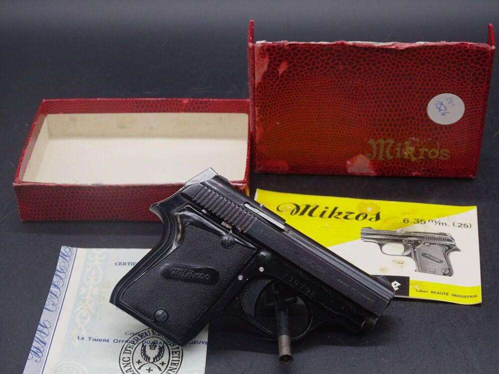 Unique Mod K Mikros Kaliber 6,35mm Browning Original Karton / Papiere Mikros