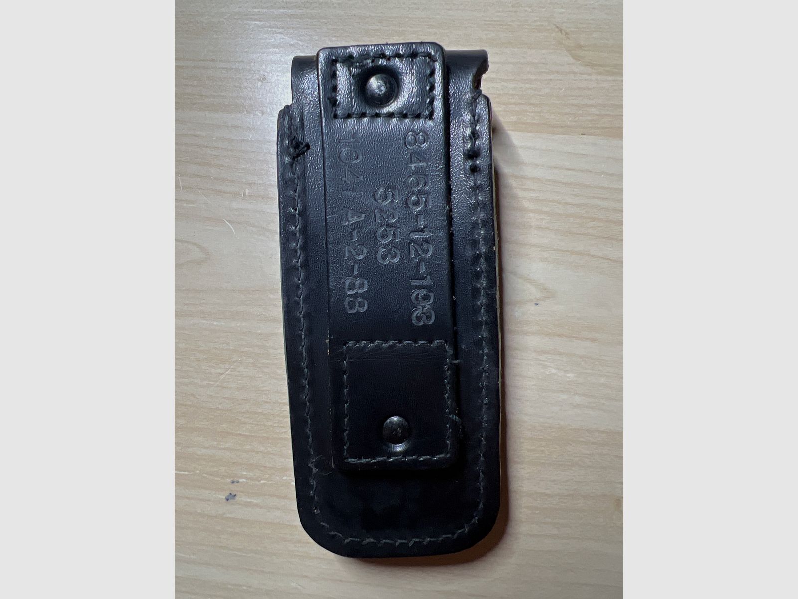 Original Bundeswehr Magazintasche Leder — Walther P1 / P38 — Sammlerzustand