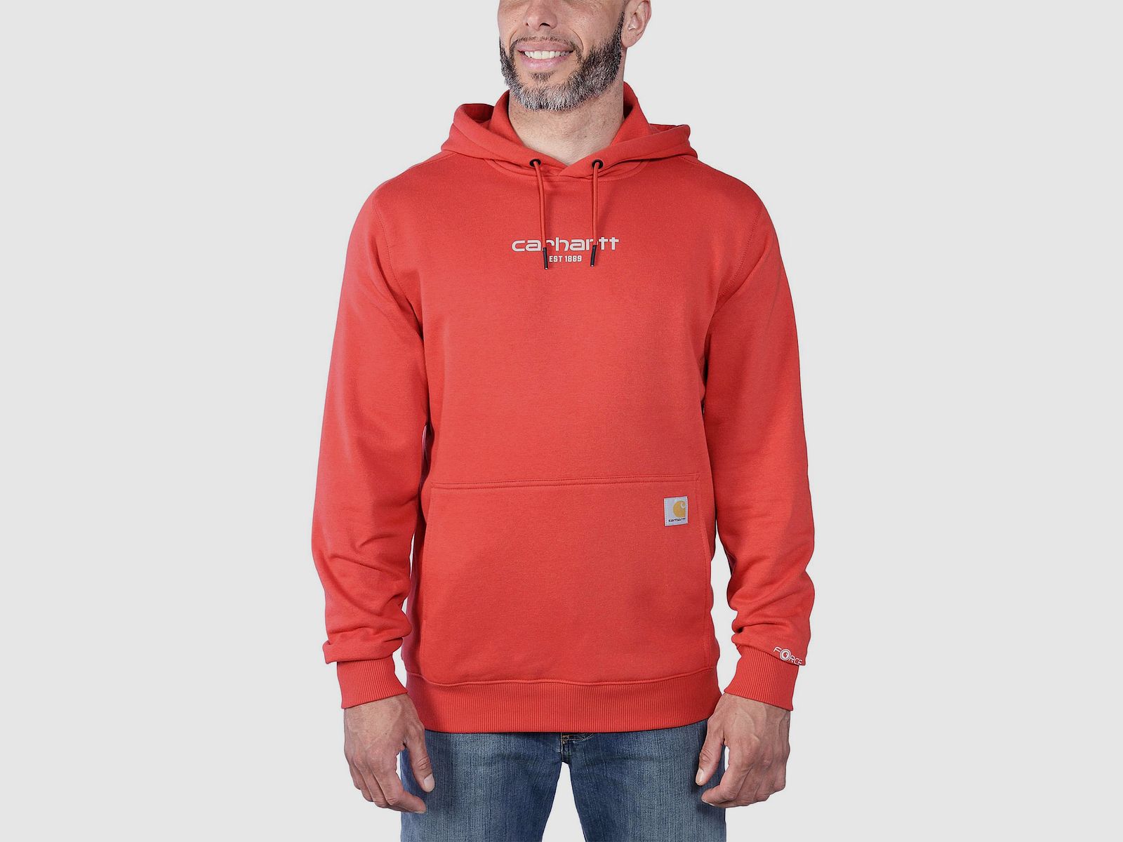Carhartt Force Graphic Hoodie Men Red Kids M