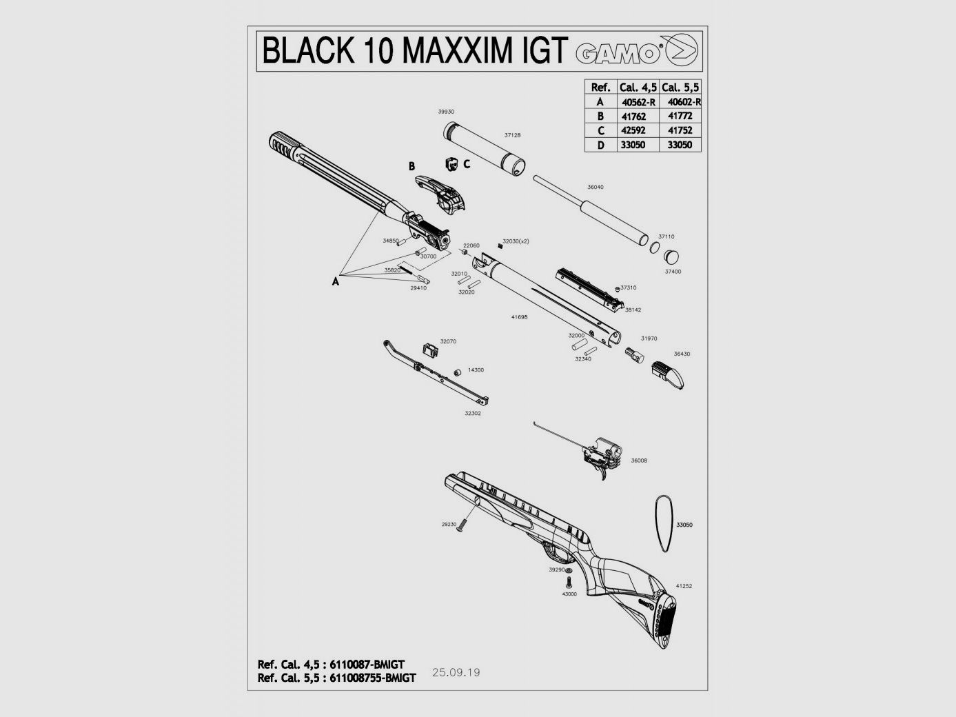 37128 - Pistion Black Fusion Mach 1 GAMO Black 10x Maxxim IGT 29J 4,5 mm, Bild 1 von 2