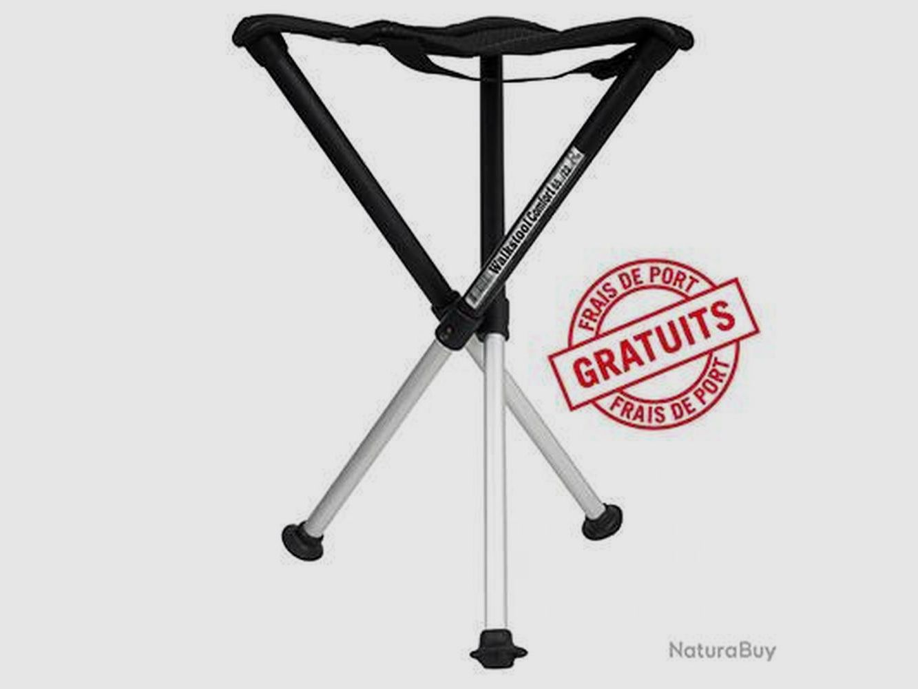Walkstool Komfort Dreibein-Sitz - Höhe 75 cm - Faltbar und Leicht - Ergonomische Sitzfläche für Jagd und Outdoor, Bild 1 von 4