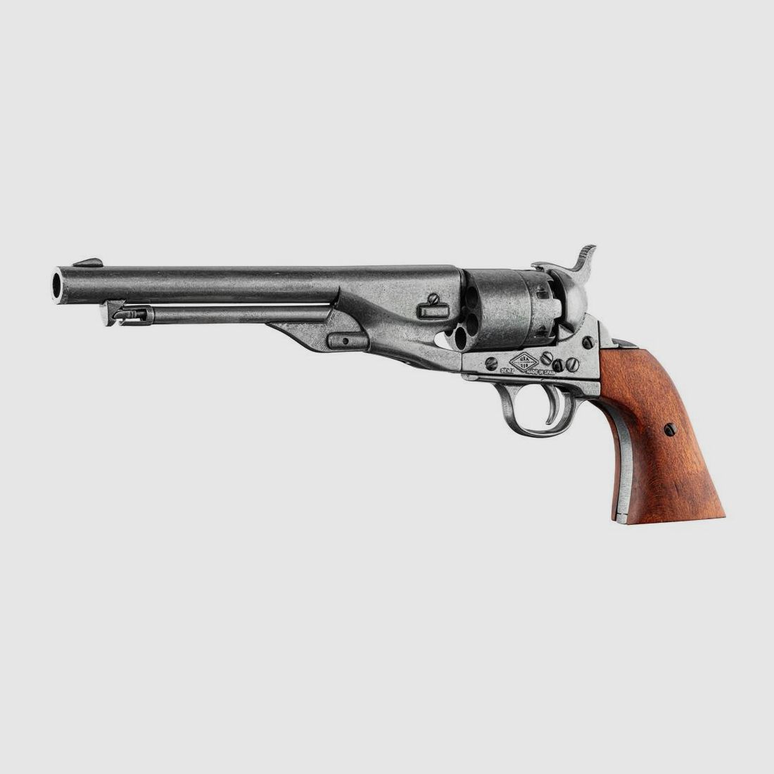 Decoratieve Replica Revolver Denix 1860 Amerikaanse Burgeroorlog - Metaalafwerking - Authentiek Detail - Decoratie en Verzameling, afbeelding 2 van 5