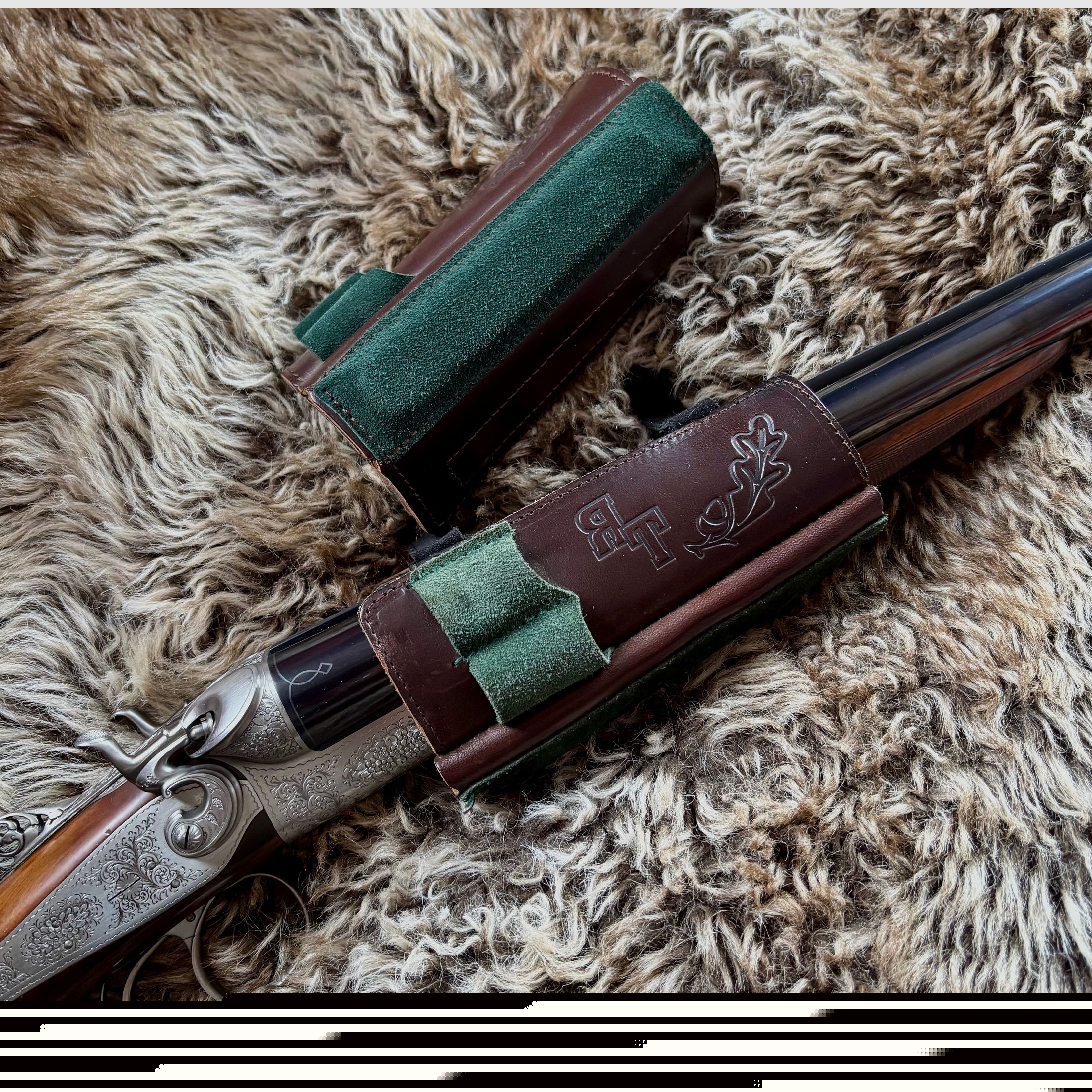 Schaftauflage / Polster für Doppelbüchse, Blockbüchse oder zum Beispiel R 8