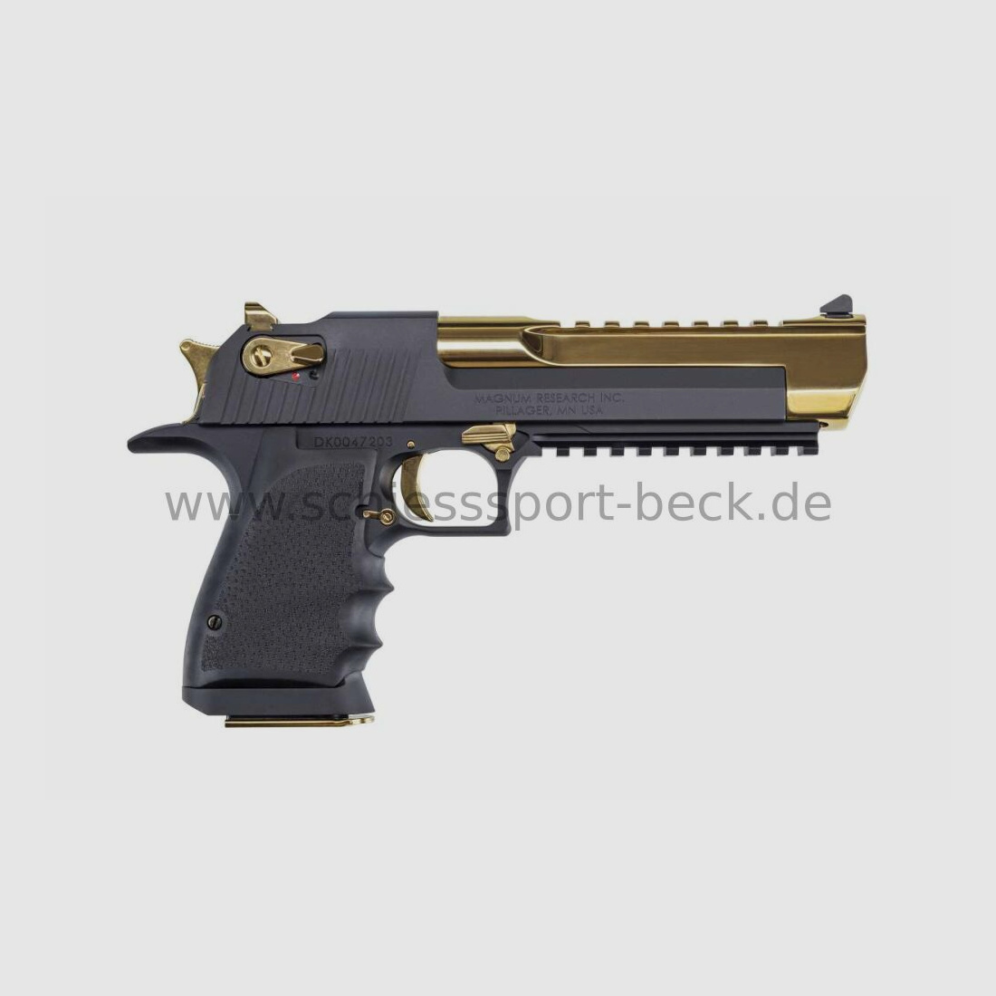 Magnum Research	 Desert Eagle L6" Black T-Gold .44 Magnum