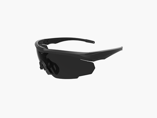 LUNETTES – SWISS EYE – 40424 BLACKHAWK PRO monture caoutchouc noire, lentille fumée